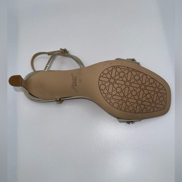 Jewel Badgley Mischka Women's Crystal Ankle Strappy Sandal Heeled NWOT - Picture 7 of 9